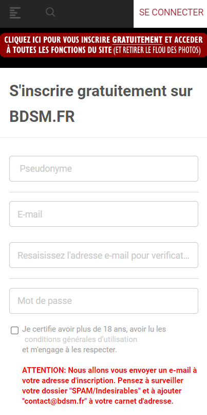 s'inscrire sur bdsm.fr