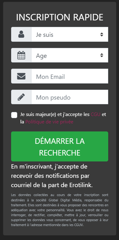 formulaire d'inscription erotilink